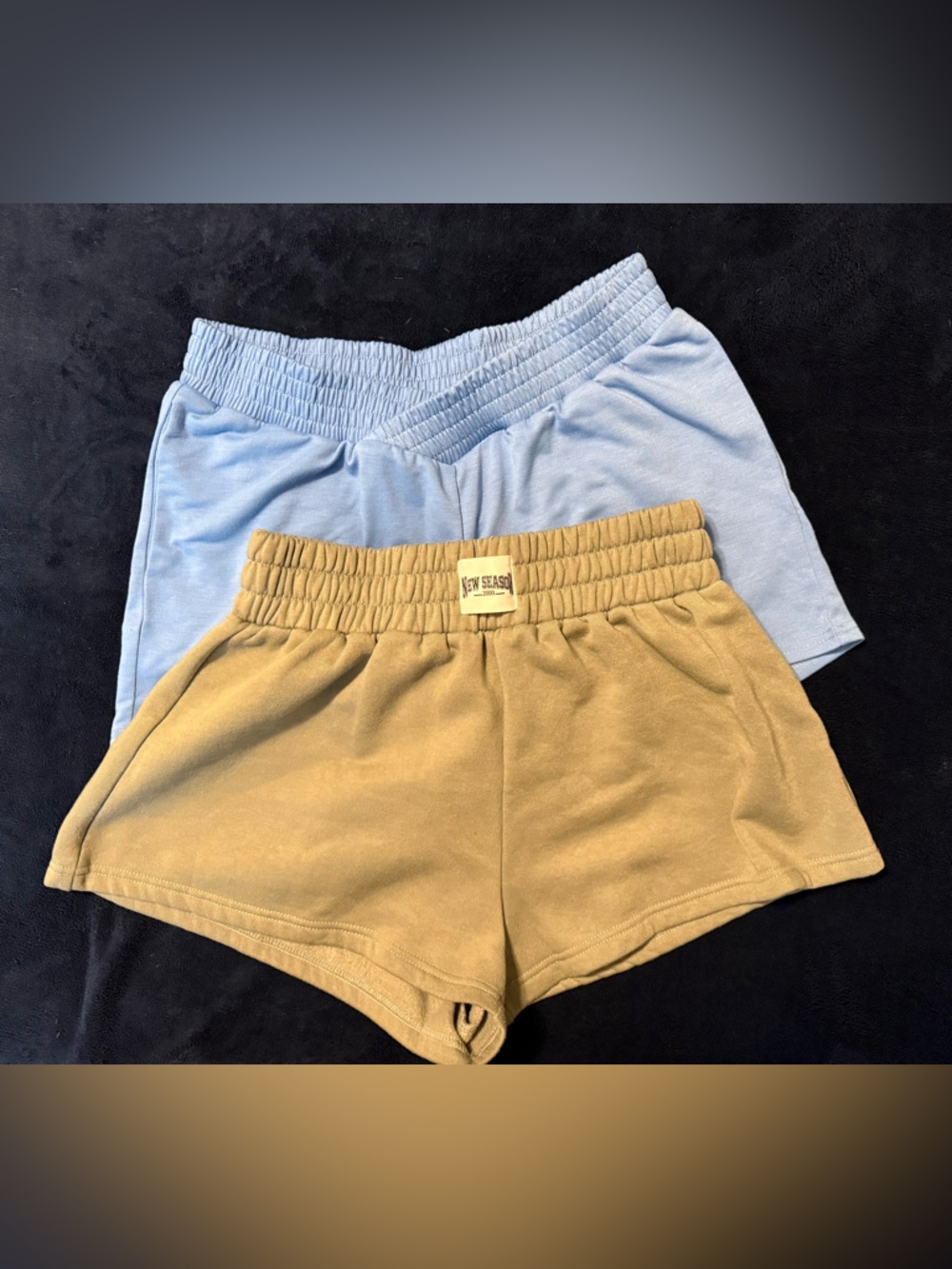 🩵 Bundle of 2 Women’s Large Comfy SHEIN Light Blue & Grey Elastic Waist Shorts 🩶